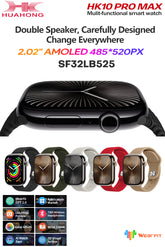 KIWITIME HK10 Pro Max Smartwatch – Display AMOLED da 2,02", quadrante AI, Chatgpt, connessione TWS per musica locale, interfaccia utente con sensore di gravità, monitoraggio della salute