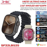 HK10 Ultra 3 Max martwatch 2.02" AMOLED Screen 1GB Rom Support Local Music TWS Connection.