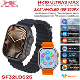 HK10 Ultra 3 Max martwatch 2.02" AMOLED Screen 1GB Rom Support Local Music TWS Connection.