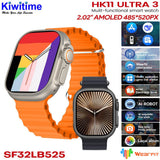 HK11 Ultra 3 Smartwatch 2.02" AMOLED Screen 1GB Rom Support Local Music TWS Connection.