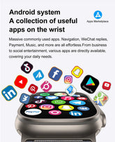 Smartwatch featuring a vibrant AMOLED display, model DT Ultra 2, offering advanced performance and sleek design.