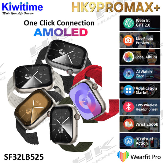 HK9 PRO Max+ / HK9 PRO Max Plus Smartwatch 2.02" AMOLED Screen 1GB Rom Support Local Music TWS Connection