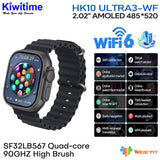 HK10 Ultra 3 WF Version Smartwatch 2.02" AMOLED Screen 1GB Rom Support Local Music TWS Connection.