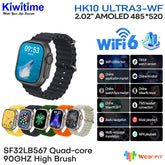 HK10 Ultra 3 WF Version Smartwatch 2.02" AMOLED Screen 1GB Rom Support Local Music TWS Connection.