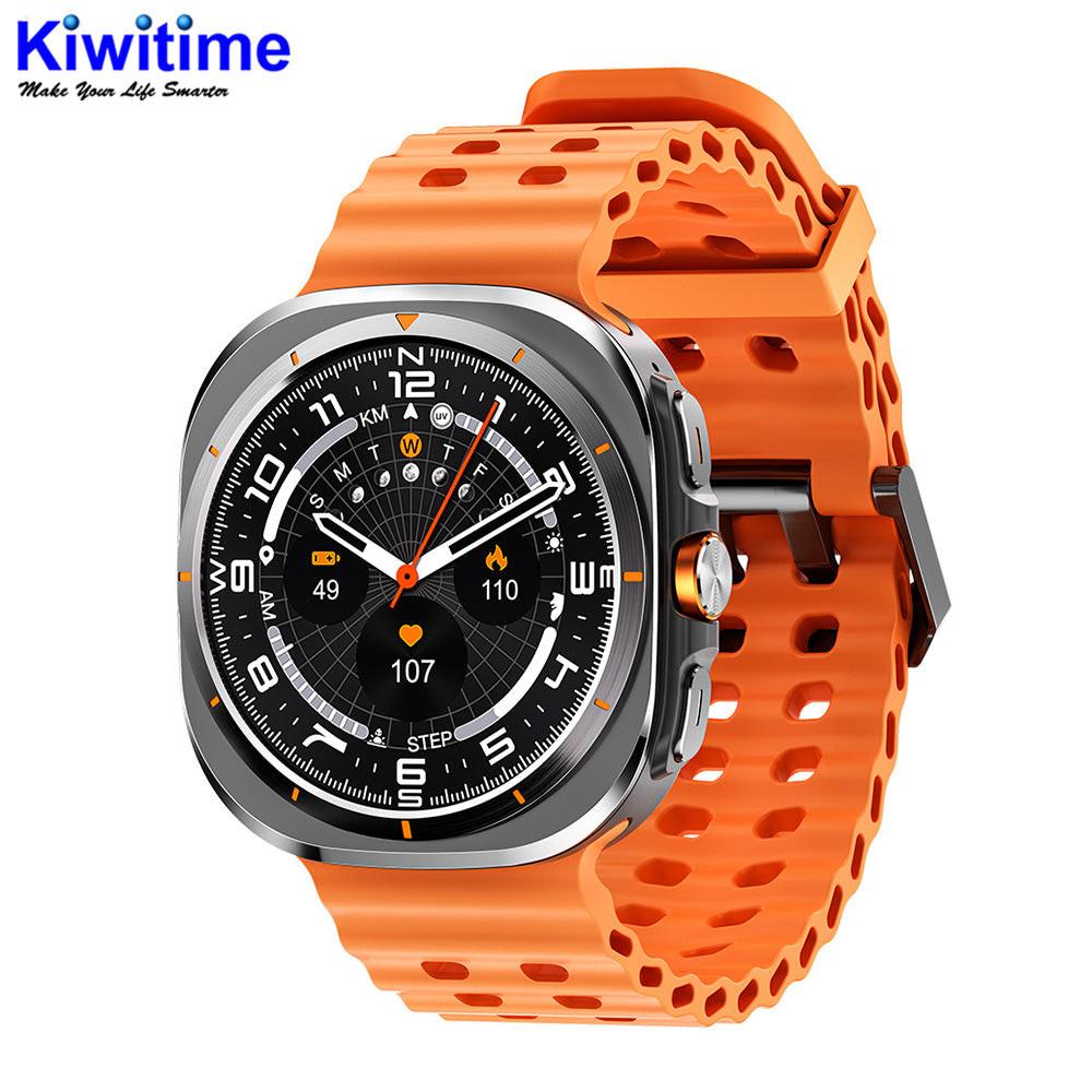 KIWITIME Watch Ultra 47mm IP68 Waterproof Bluetooth Call Compass AI Smartwatch.