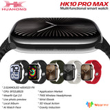 Reloj inteligente HK10 Pro Max: pantalla AMOLED de 2,02", Chatgpt, conexión TWS con música local, interfaz de usuario con sensor de gravedad, monitoreo de salud, funciones de inteligencia artificial