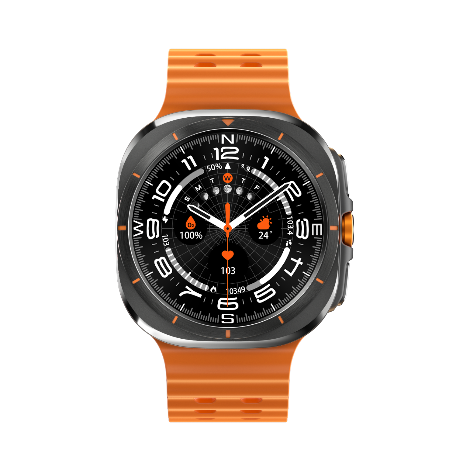 Reloj inteligente KIWITIME W7 Watch Ultra de 47 mm, resistente al agua IP68, con llamadas por Bluetooth y brújula