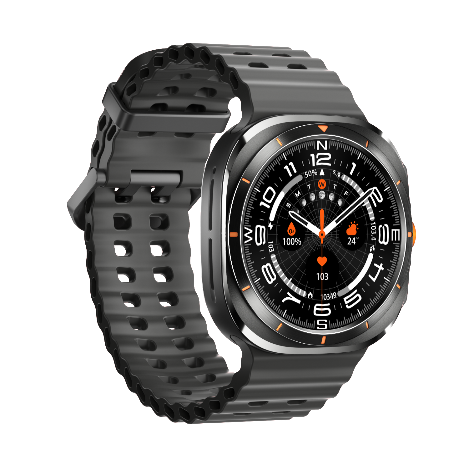 Reloj inteligente KIWITIME W7 Watch Ultra de 47 mm, resistente al agua IP68, con llamadas por Bluetooth y brújula