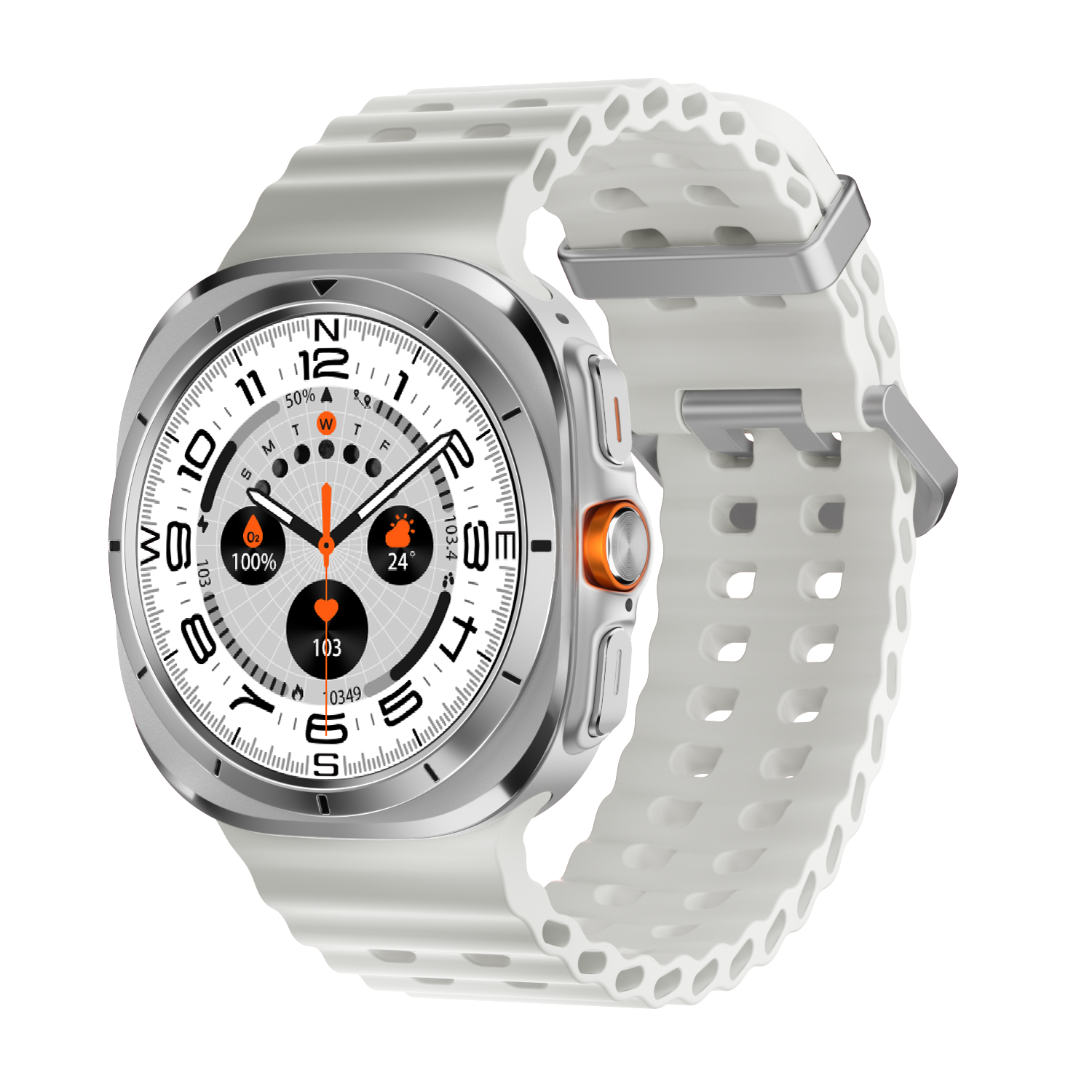 Reloj inteligente KIWITIME W7 Watch Ultra de 47 mm, resistente al agua IP68, con llamadas por Bluetooth y brújula