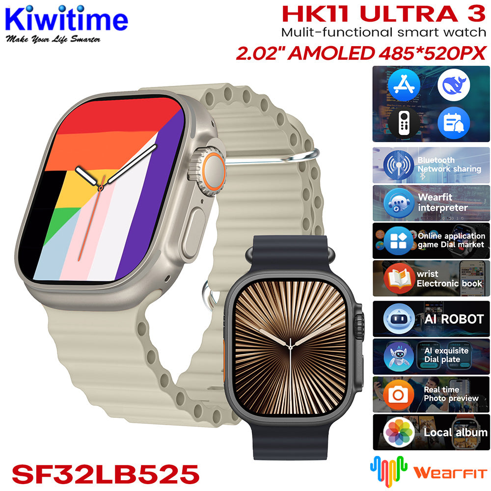 HK11 Ultra 3 Smartwatch 2.02" AMOLED Screen 1GB Rom Support Local Music TWS Connection
