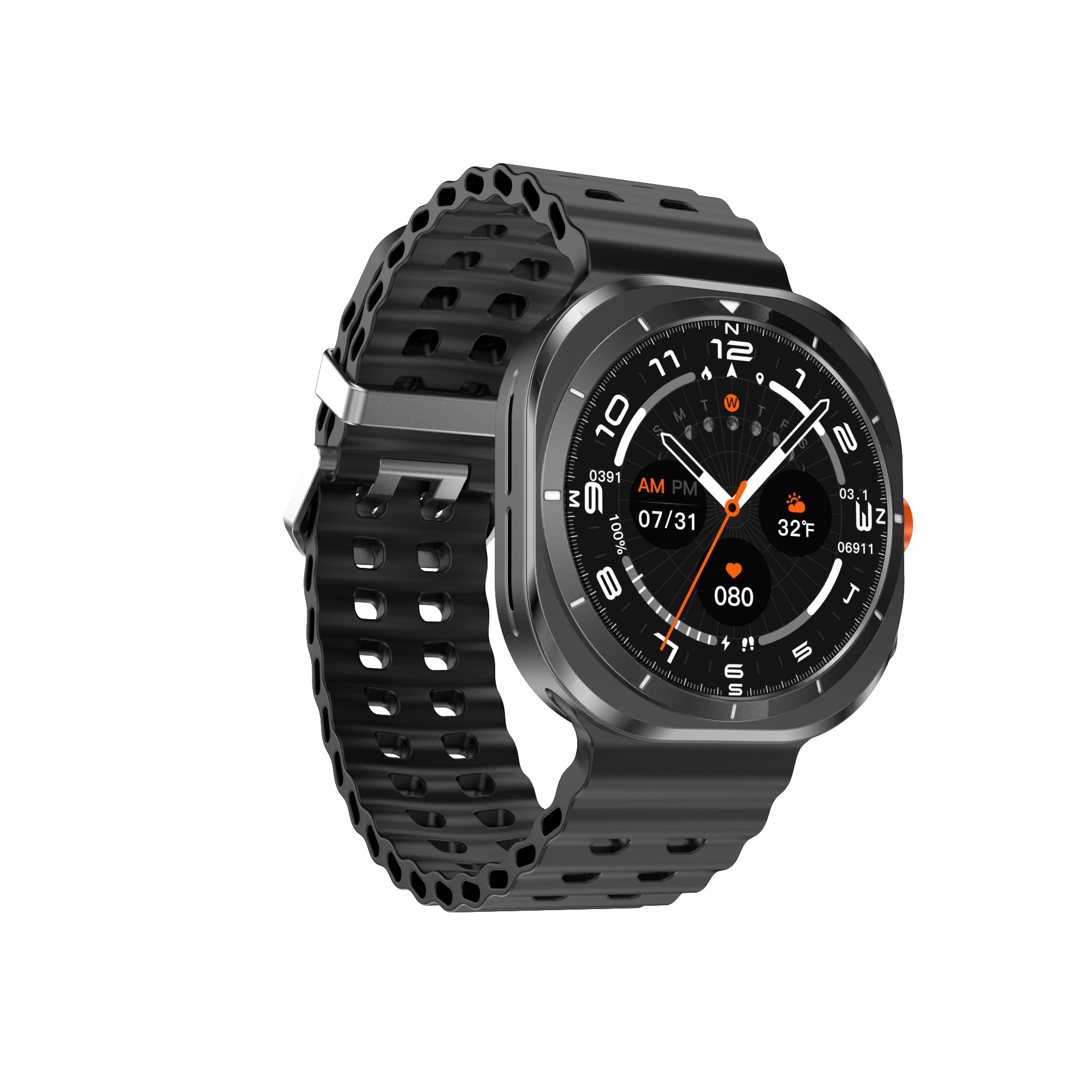 KIWITIME DT Watch Ultra 47mm IP68 Waterproof Bluetooth Call Compass Smartwatch