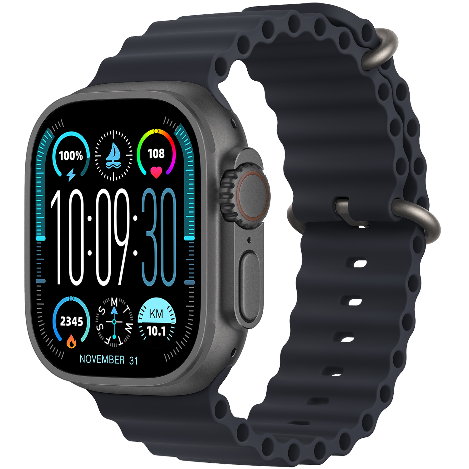 HK9 Ultra 2 Max Smartwatch 2.02" AMOLED Screen 1GB Rom Support Local Music TWS Connection