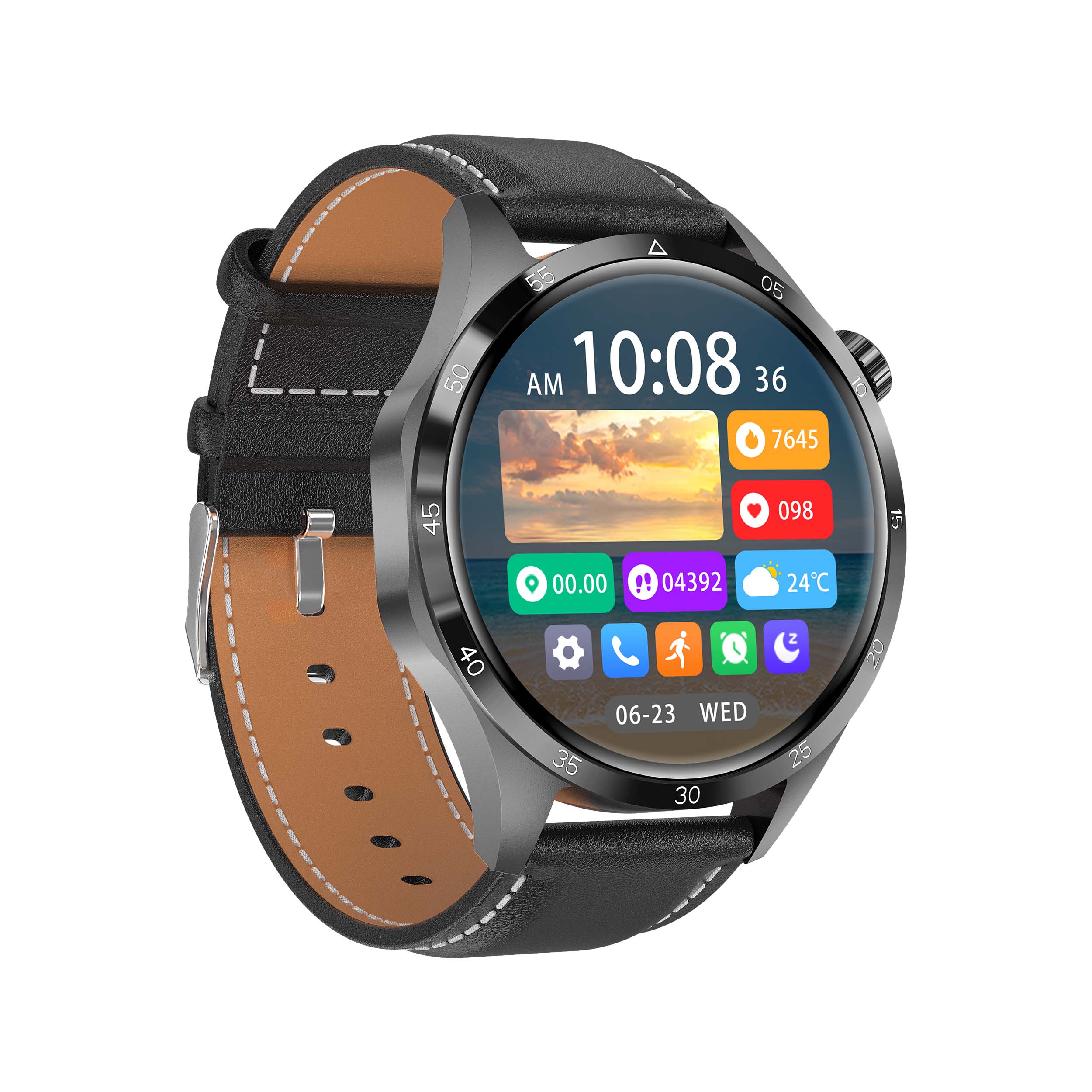 KIWITIME GT4 PRO PLUS Reloj inteligente de negocios para hombres, reloj inteligente con llamadas Bluetooth IP68, reloj resistente al agua definitivo para Huawei IOS 