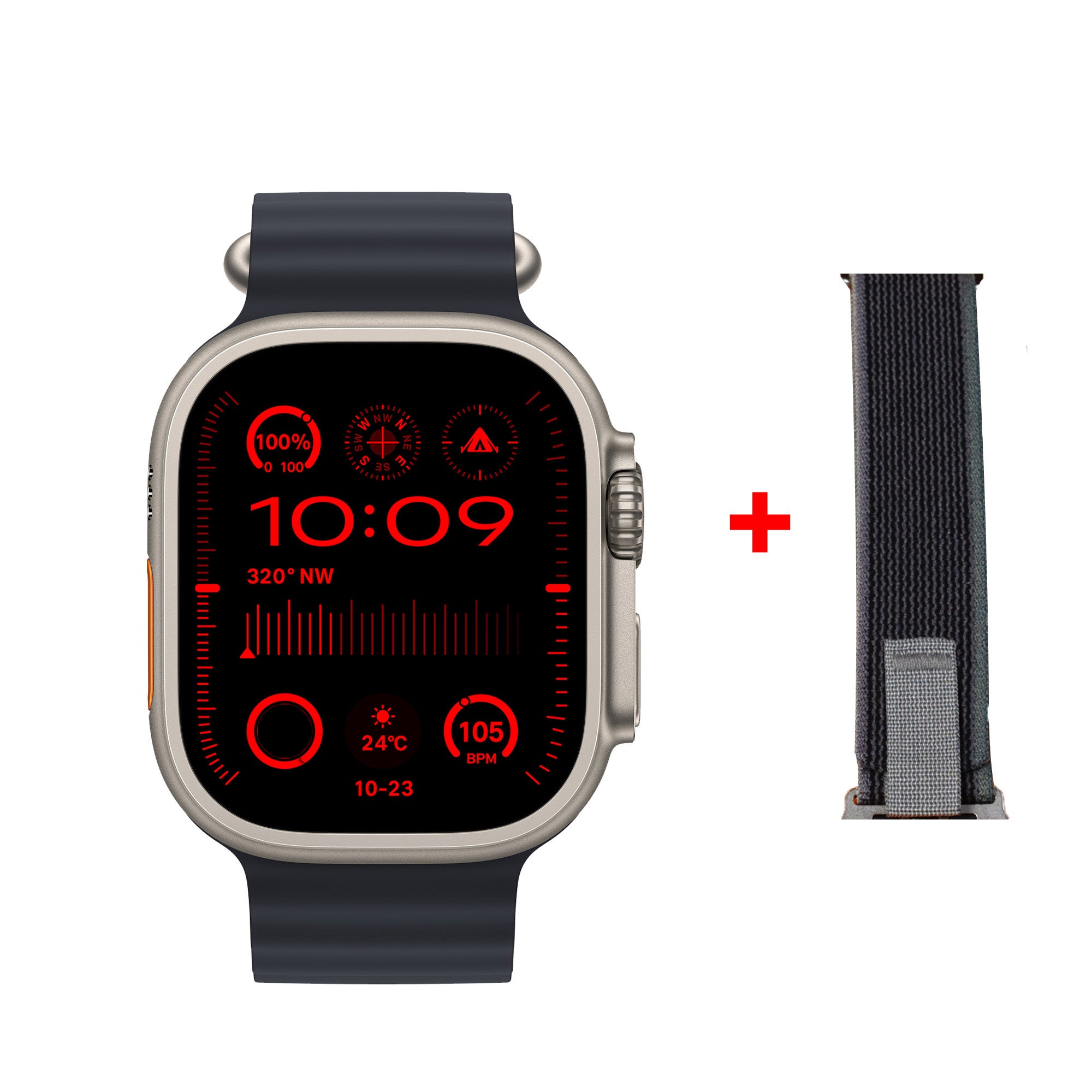 Reloj inteligente HK9 Ultra 2 Max con pantalla AMOLED de 2,02", ROM de 1 GB, compatible con música local, conexión TWS