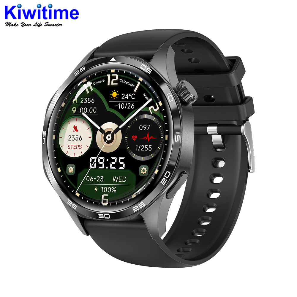 KIWITIME GT4 PRO PLUS Reloj inteligente de negocios para hombres, reloj inteligente con llamadas Bluetooth IP68, reloj resistente al agua definitivo para Huawei IOS 