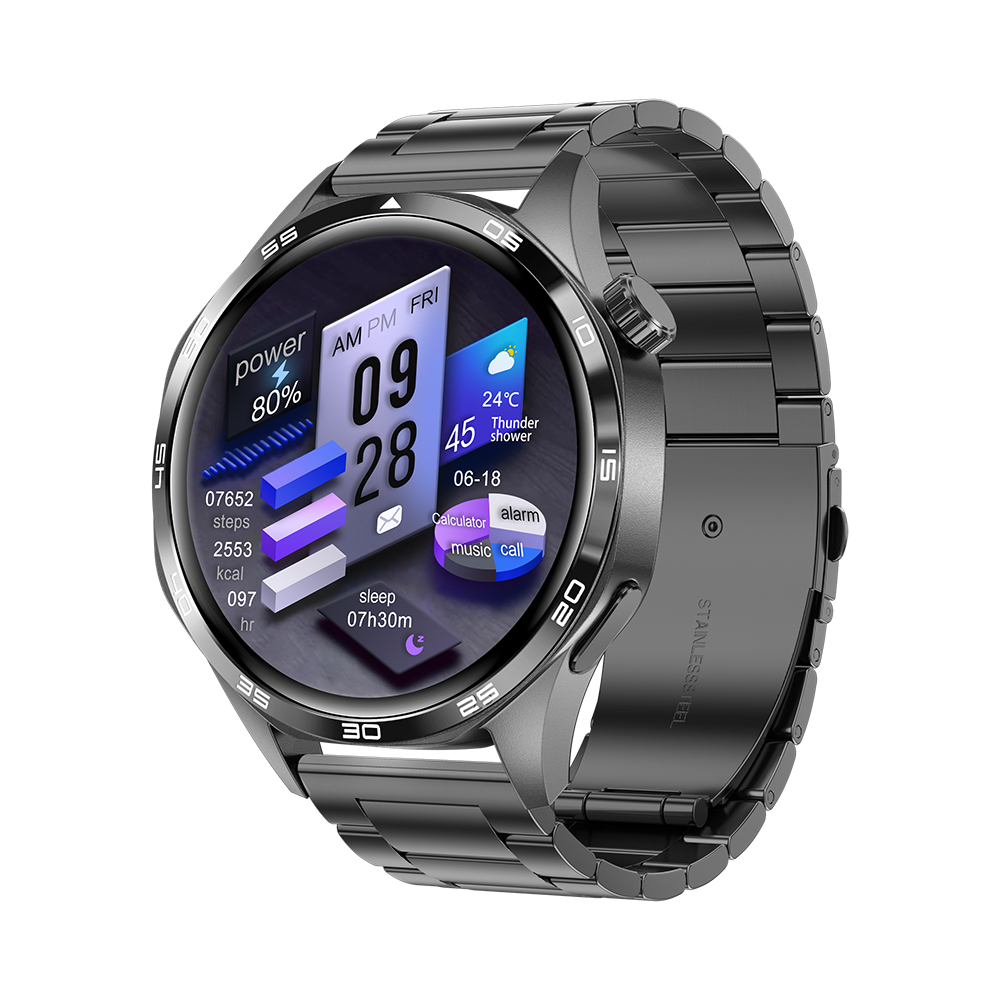 KIWITIME GT4 PRO PLUS Reloj inteligente de negocios para hombres, reloj inteligente con llamadas Bluetooth IP68, reloj resistente al agua definitivo para Huawei IOS 