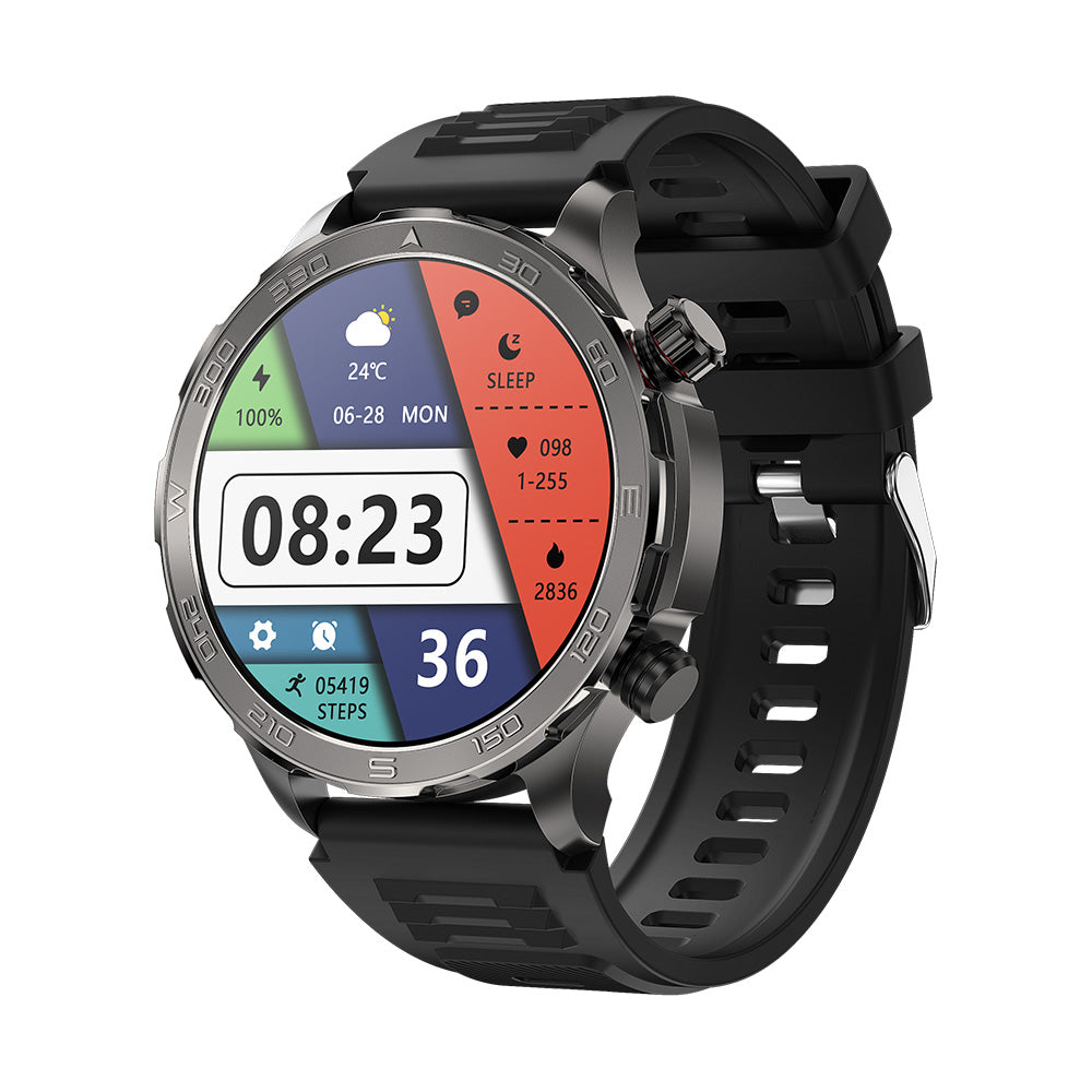 KIWITIME Watch 4 - Reloj inteligente para hombre con llamadas por Bluetooth, IP67, resistente al agua, ideal para Android e IOS, rastreador deportivo de actividad física 