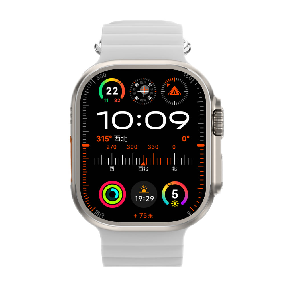 Reloj inteligente KIWITIME H15 Ultra Plus con pantalla AMOLED de 2,04", ROM de 1 GB, compatible con música local, conexión TWS