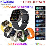 Reloj inteligente HK10 Ultra 3 versión WF Pantalla AMOLED de 2,02" ROM de 1 GB Soporte para música local Conexión TWS