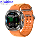 Reloj inteligente KIWITIME W7 Watch Ultra de 47 mm, resistente al agua IP68, con llamadas por Bluetooth y brújula